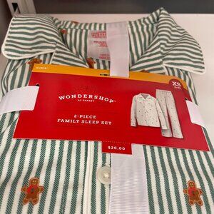 Kids' Gingerbread Striped Long Sleeve Shirt and Pants PJ's - Size XS